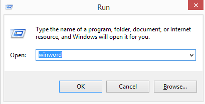 Windows run menu